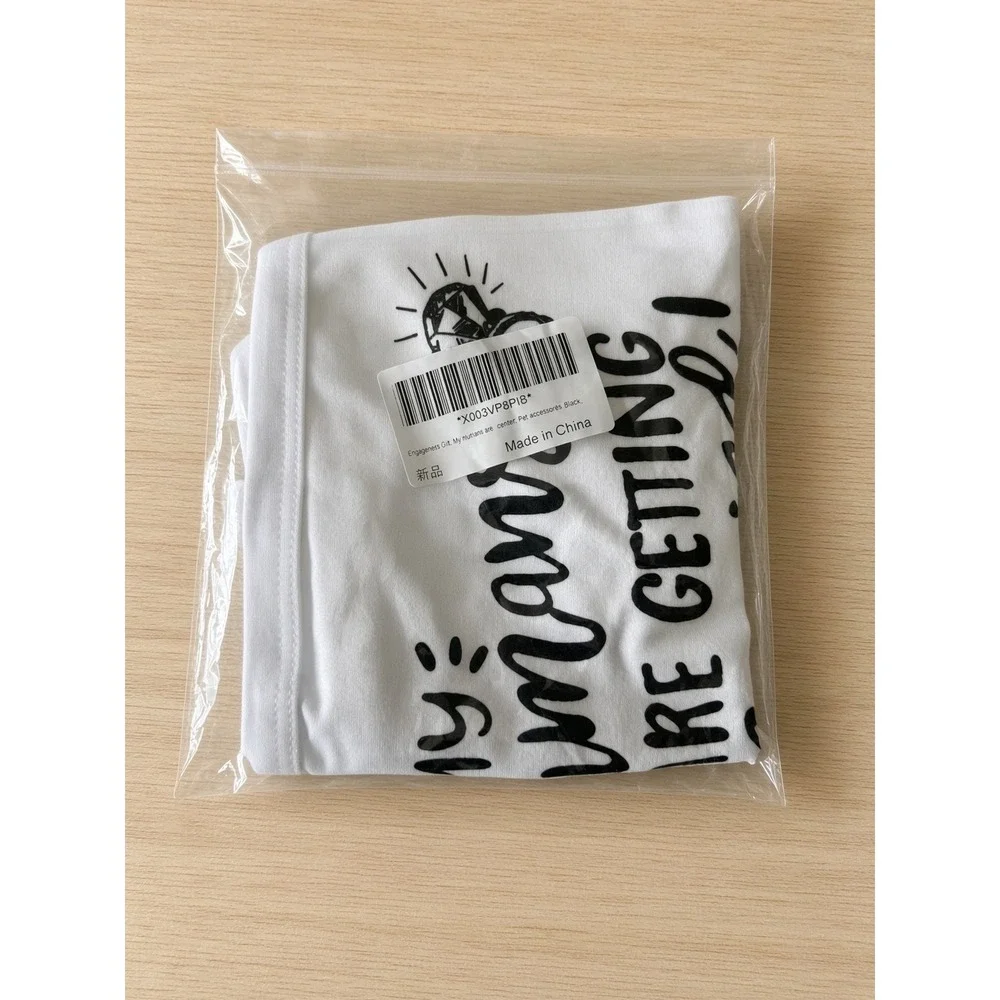 My Humans Are Getting Married Dog Bandana Engagement Wedding Announcement White